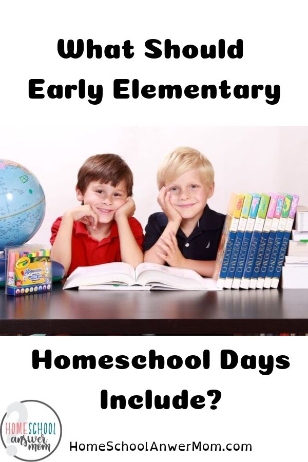 Early Elementary Students during a homeschool day